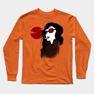 Smoking Girl Long Sleeve T-Shirt